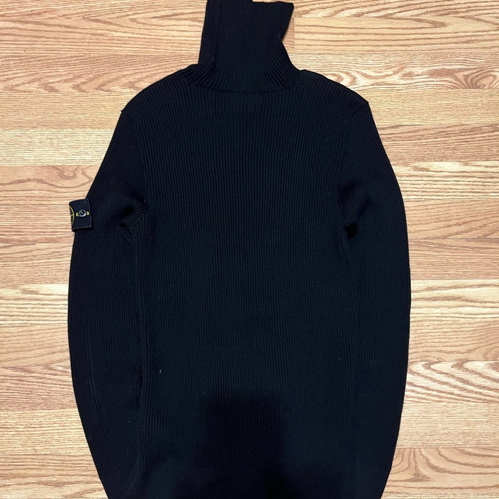 Stone Island Black Turtleneck Sweater